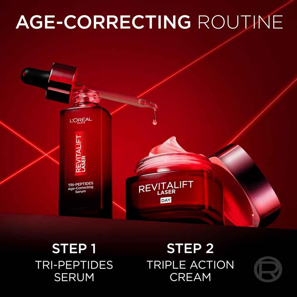 Laser x3 peptides age correcting routine: Tri-peptides Serum & Triple Action Cream